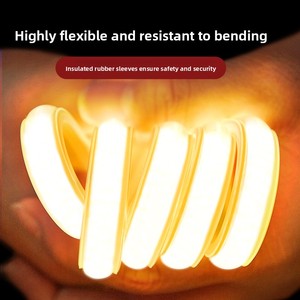 고휘도 LED 주변 조명 스트립 220V 야외 방수 자체 접착 선형 램프 COB - Product Image 3