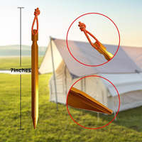 Piquets de tente en aluminium 7050, 7 pouces, accessoires de camping, piquets de sol en métal légers
