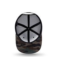 Conception personnalisée Logo brodé Casquette de camionneur Casquette en coton Vente en gros Hip Hop Fashion Mesh Hat Sports Outdoor-Friendly Military Green