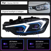CREULI Meilleurs phares LED pour BMW F30 2012-2019, double couleur, Angel Eye DRL, clignotants séquentiels, projecteur, prix d'usine