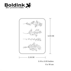 Autocollant de tatouage semi-permanent imperméable Boldink, motif floral esthétique personnalisé, pour femme, sexy, pour épaule et cou - Product Image 4