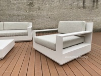 Hangkai Outdoor Aluminium Sektional-Sofa-Set Wetterfeste Gartenmöbel für Luxushotel-Terrassen und Villen
