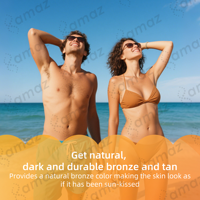 Gummies bronzantes OEM Amaz sous marque privée – Complément de bronzage pour adultes (femmes et hommes) pour la santé de la peau et la pigmentation