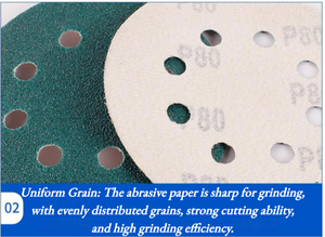 <span class=keywords><strong>Disque</strong></span> abrasif auto-agrippant 150mm/100mm à 6 trous en oxyde d'aluminium, film abrasif, pour usage OEM sur <span class=keywords><strong>bois</strong></span>/primaire/mastic - Product Image 3