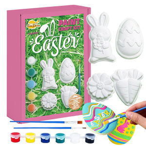 Premium Non-Toxic DIY Happy <strong>Easter</strong> Plaster Painting <strong>Craft</strong> <strong>Kit</strong> for Kids Creative Art Educational Spring Birthday Gift Box - Product Image 1