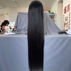 Cabello Humano Remy Brasileño Liso Natural con Cutícula Alineada para Pelucas Largas con Encaje HD Transparente - Product Image 5