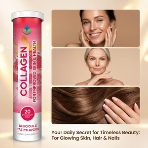Productos de Belleza para el Cuidado de la Piel con Péptidos de Colágeno Marino, Cúrcuma, Ácido Hialurónico, Vitamina C, Suplemento de Colágeno, Tabletas Efervescentes - Product Image 4