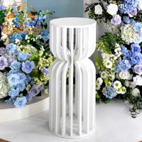 Décoration de fête de naissance moderne, piédestal cylindrique, socle en PVC blanc, présentoir à gâteaux, usage commercial, sans avis