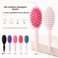 Brosse de massage capillaire à coussin d'air, peigne à queue pointue, brosse de massage pour le cuir chevelu et les méridiens