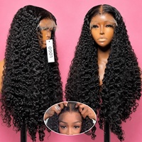 Perruque en cheveux naturels sans colle, prête à porter, avec dentelle frontale HD 13x6, dentelle pré-coupée, raie profonde et ligne de cheveux naturelle pour femmes noires