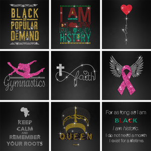 Vente en gros de strass à talons hauts de marque, transfert de chaleur, transfert de strass sur Motif avec Logo personnalisé - Product Image 6