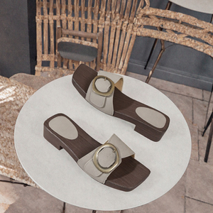 678-3 Nuevas Sandalias de Moda Europea y Americana con Hebilla de Cinturón y Punta Descubierta, Calzado de Plataforma para Mujer - Product Image 3