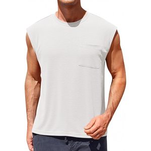 2025 hommes sans manches Gym débardeurs décontracté été plage entraînement coupé Muscle chemises avec capuche poche 3D motif conception - Product Image 5