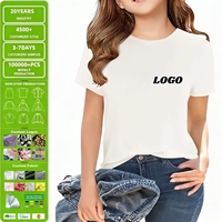 Camisetas de Cuello Redondo para Niñas, Tops de Verano para Niños, Camisetas Personalizadas de Moda Básica de Manga Corta al por Mayor, Mezcla de 60% Poliéster y 40% Algodón