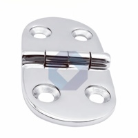 Charnière de porte ovale en acier inoxydable 316 - Résistante à l'eau salée, conception pliable robuste pour armoires de yacht et applications extérieures