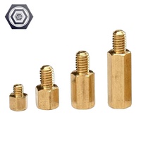 Entretoise hexagonale mâle-femelle en laiton, personnalisée en usine, avec vis à tête hexagonale, M2 M3 M4 M5, à rainure, semi-lisse