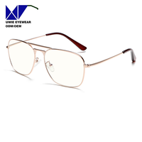Lunettes optiques métalliques personnalisées OEM taille 58-17-139, anti-lumière bleue, pour adultes unisexes, expédition mondiale