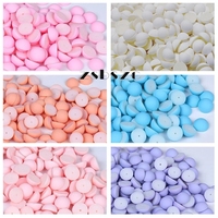 Perles en acrylique semi-circulaires plates de 6-12 mm, mat, multicolores, personnalisables, pour accessoires vestimentaires, vente en gros