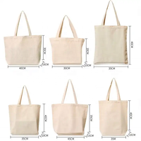 Bolsas de Tela de Algodón Reutilizables con Estampado de Letras y Logotipo Personalizado al por Mayor, con Asa Superior, Marca OEM
