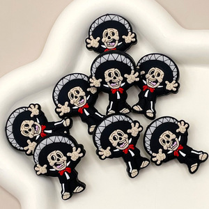 Halloween Skull <b>Silicone</b> <b>Beads</b> Mixed Shapes For Pen <b>Beads</b> DIY Craft In Stock - Product Image 2