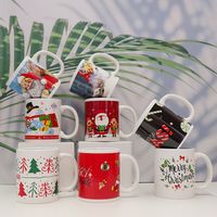 Taza de Café de Cerámica Navideña, Taza para Sublimación, Regalo Navideño para el Hogar y la Oficina