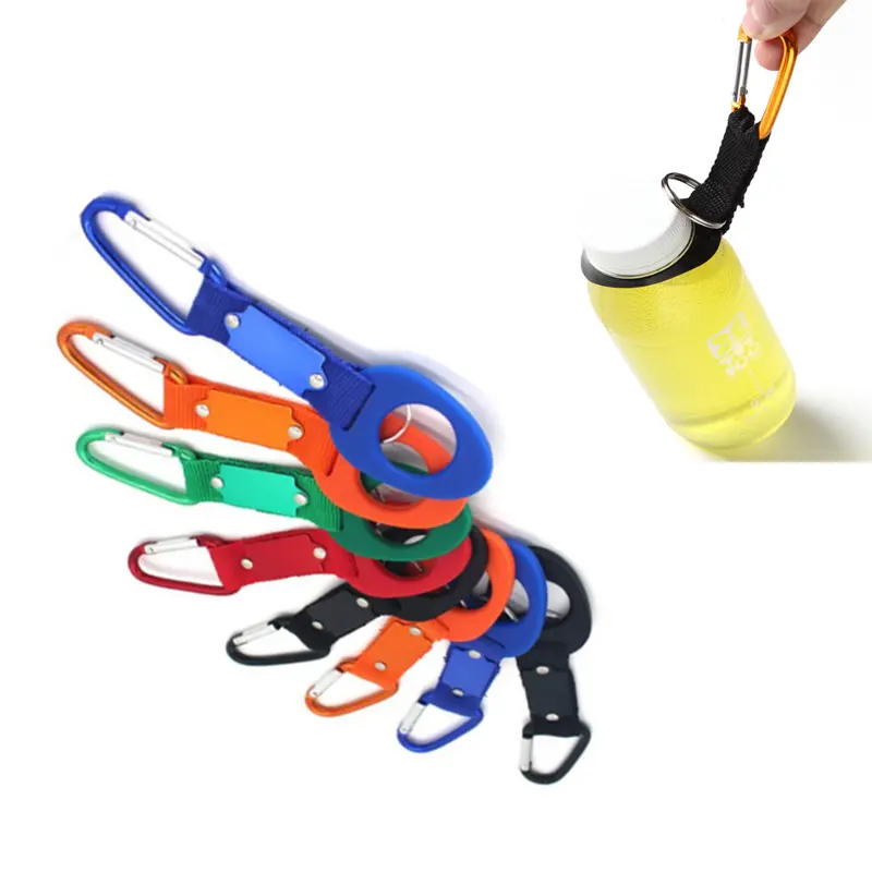 Multifunction lanyard carabiner with water bottle holder