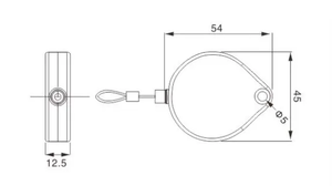 Boîte d'accès anti-vol avec prévention rétractable de perte de câble d'extrémité de boucle Recoiler pour la sécurité au détail - Product Image 5