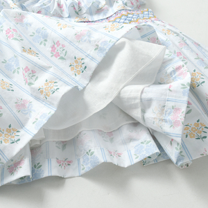 Ensemble Robe et Short pour Filles Boutique Enfants Toutes Saisons 2 Pièces Imprimé Floral Polyester/Coton Manches Bouffantes Design Casual Écologique - Product Image 6