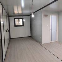 Villa préfabriquée moderne de 20 pieds, modèle extensible, respirante, en acier, pliable, avec 2 chambres, pour usage commercial, garantie 5 ans et plus