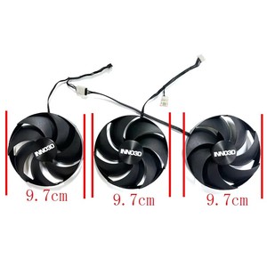 97MM nouveau pour <span class=keywords><strong>INNO3D</strong></span> GeForce RTX4080 <span class=keywords><strong>4090</strong></span> 4090D X3 ventilateur de remplacement de carte graphique FD10020M12D - Product Image 2