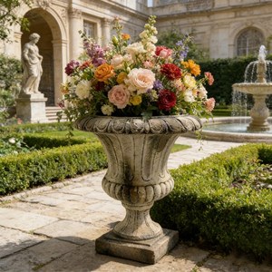 Pot <span class=keywords><strong>de</strong></span> fleurs carré rétro vintage <span class=keywords><strong>en</strong></span> magnésie, élément <span class=keywords><strong>de</strong></span> décoration pour <span class=keywords><strong>jardin</strong></span> et maison, décoration <span class=keywords><strong>de</strong></span> cheminée - Product Image 3