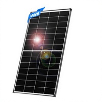 Panneau solaire monocristallin 300W 10BB de type N, technologie demi-cellules sans busbar, efficacité 25%, pour systèmes de toiture de camping-cars et maisons, et systèmes connectés au réseau