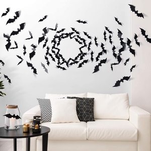 <span class=keywords><strong>Halloween</strong></span> 3D pipistrelli decorazione <span class=keywords><strong>in</strong></span> plastica PVC nero adesivo pipistrello nero fai <span class=keywords><strong>da</strong></span> te decorazione <span class=keywords><strong>per</strong></span> feste a buon mercato pipistrello ragno decorazione di <span class=keywords><strong>Halloween</strong></span> - Product Image 2