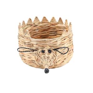 Storage Home Customizable Hedgehog Round Water Hyacinth Seagrass Animal Storage Baskets For Home