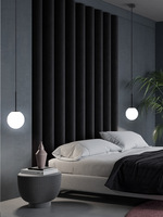 Lampe suspendue de chevet minimaliste moderne, source de lumière LED, lumière tricolore, construction en aluminium pour chambre à coucher, salle à manger, bar