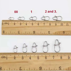 100 unids/bolsa pesca Duo-<span class=keywords><strong>Lock</strong></span> <span class=keywords><strong>Snap</strong></span> Pin Acero inoxidable Nice Snaps Tackle conector - Product Image 3