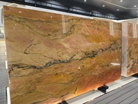 Mármol con Impresión Arcoíris a Base de Cuarzo, Losa Grande Resistente a Rayones/Desgaste/Presión, para Interiores/Exteriores, Baños, Arquitectura de Villas