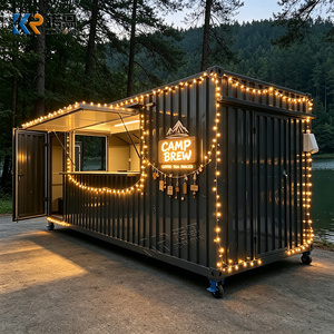 Luxury 20ft Customized Coffee Shop Stainless Steel Kitchen Modular Design For Outdoor Business Container Restaurant - Product Image 6