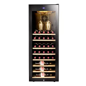 定制高品质恒湿独立式小型葡萄酒冷却器压缩机系统发光二极管灯葡萄酒和饮料冷却器