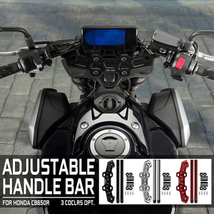 XXUN-Manillar ajustable para motocicleta, barra para Honda CB650R <span class=keywords><strong>CB</strong></span> 650R <span class=keywords><strong>CB</strong></span> <span class=keywords><strong>650</strong></span> <span class=keywords><strong>R</strong></span> 2019 <span class=keywords><strong>2020</strong></span> 2021 - Product Image 2