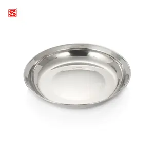 Wedding Decoration Food Serving Fruit Tray Metal Stainless Steel Round Plates/Food Dish Plate