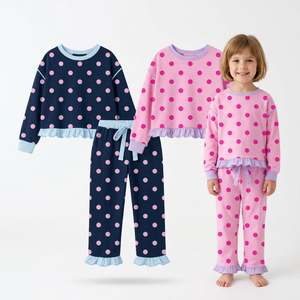 Ensemble haut à manches longues et pantalon pour filles, vêtements pour bébés, collection automne - Product Image 1