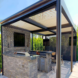 Auvents motorisés <span class=keywords><strong>de</strong></span> 2 à 20% <span class=keywords><strong>de</strong></span> réduction, structure <span class=keywords><strong>de</strong></span> tonnelle imperméable pour véranda, belvédère pour l'extérieur, toit pergola à ouverture électrique - Product Image 3