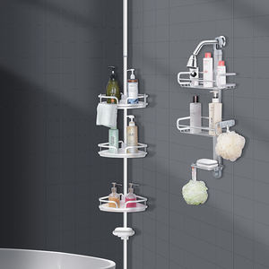 WIREKING Tension Pole Corner <strong>Shower</strong> <strong>Caddy</strong> Aluminum Bathroom Organizer Shelf Storage Rack <strong>Hanging</strong> <strong>Shower</strong> <strong>Caddies</strong> - Product Image 1