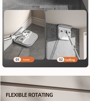 Serpillère rotative à double compartiment avec seau amovible, ensemble de serpillères à séparation eau propre/eau sale pour le nettoyage des sols de toute la maison