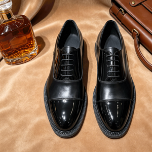 <span class=keywords><strong>Scarpe</strong></span> Classiche da <span class=keywords><strong>Smoking</strong></span> <span class=keywords><strong>per</strong></span> Uomo, Oxford in Pelle Nera Lucida, Calzature Formali da Cerimonia <span class=keywords><strong>per</strong></span> Gentiluomini, Nuove - Product Image 3