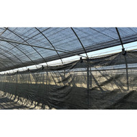 Filet d'ombrage robuste en PEHD résistant aux UV, noir, tricoté chaîne, pour serres et agriculture