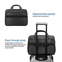 Sac à bandoulière pour ordinateur portable 17 pouces avec logo personnalisé, mallette extensible pour homme, sacoche d'affaires