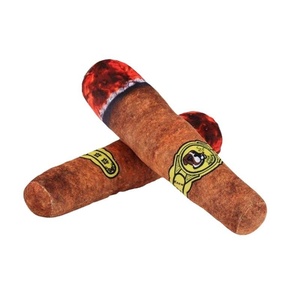 Puro Şeklinde Köpek Peluş Oyuncağı, Dahili Sesli Hava Yastığı ve Kağıt Yumuşak İnteraktif Çiğneme Oyuncağı Köpekler İçin - Product Image 3