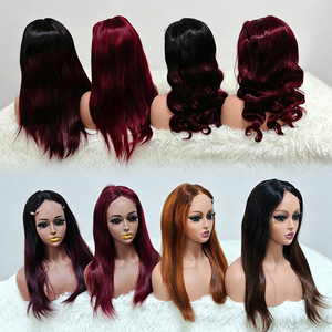 Promotion 72$ Letsfly Water Wave 4x4 Lace Closure Wigs 18 Inches 4/30 #   Cheveux humains naturels, vente en gros à bas prix, ondulation naturelle - Product Image 1
